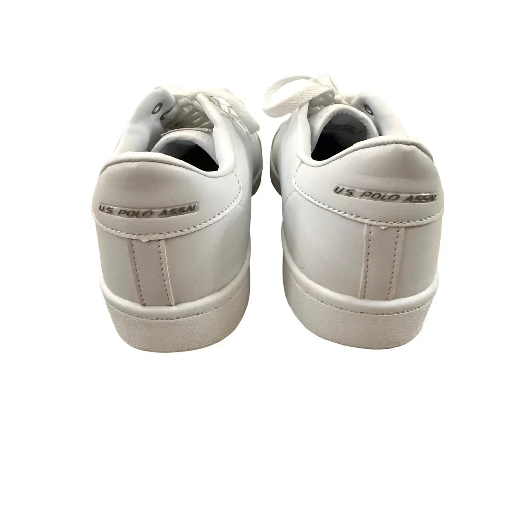 US Polo Assn Mens White Low Top Sneakers Lace Up Casual Shoes Size‎ 10M